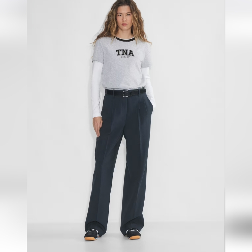 Wilfred Navy Wide Leg Pants
